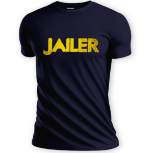 Jailer Movie Title Tshirt Superstar Rajinikanth Blue